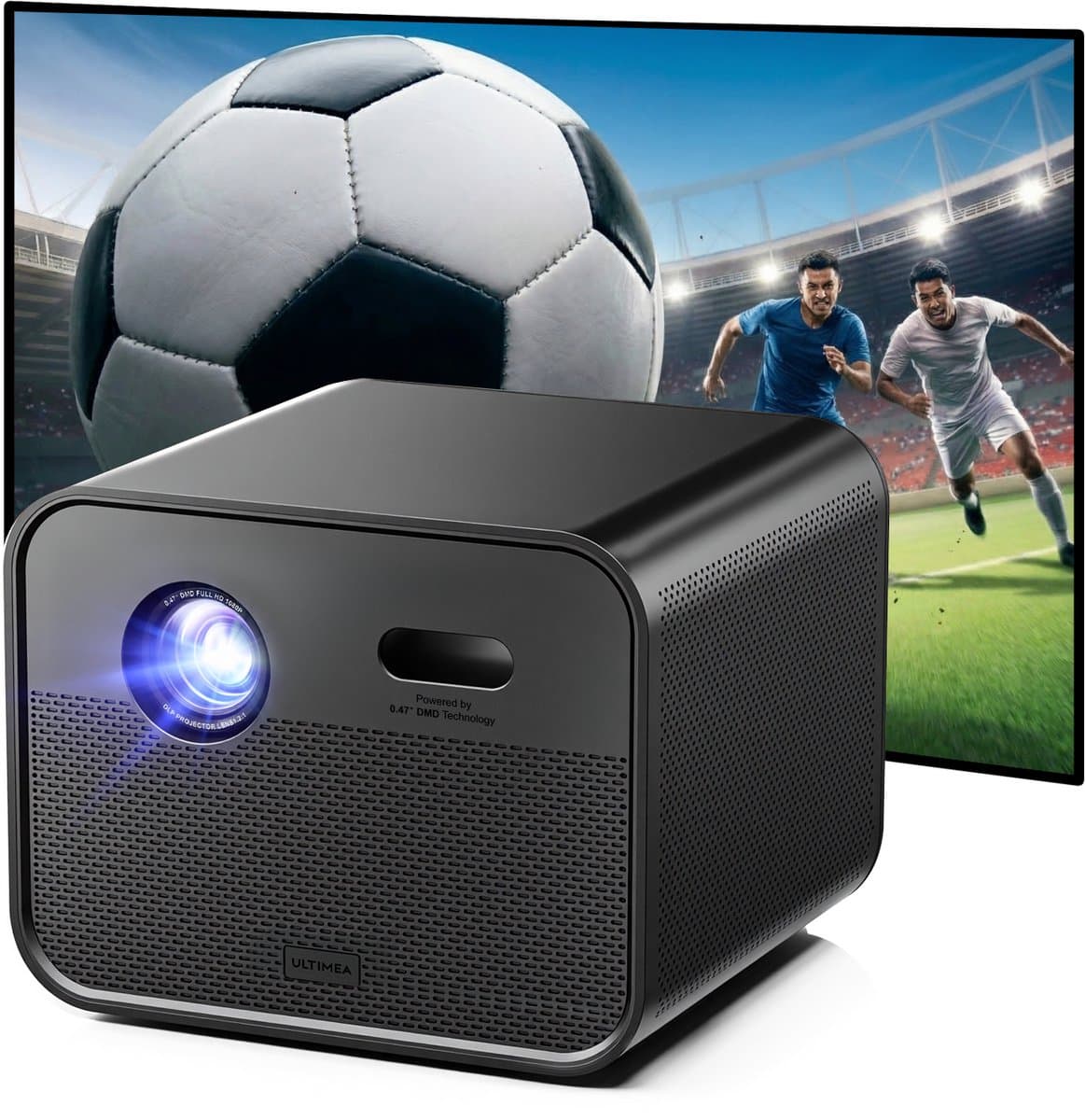 ULTIMEA Poseidon E100 - Slimme Google TV, 4K Home Cinema Projector, Zwart — afbeelding 1