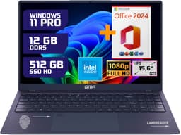 GMR - Ultrasnelle 15.6" Laptop - Stijlvol Design - Intel N95 - 12GB Werkgeheugen - 512GB Opslag - Windows 11 Pro + Office 2024 Pakket — thumbnail 1