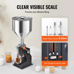 ACEP Verstelbare en handmatige vloeistofvulmachine - 5-50 ML - Vloeistofspuit - Flessenvuller - Vloeistofvulmachine - Doseerfles - Doseermachine — thumbnail 5