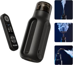 Telesin C40 Droogijs- & Rookmachine - Creëer de gaafste effecten - Inclusief afstandsbediening en opzetstukken - Fog/Dry Ice & Stoom modus - Oplaadbare 40W fog machine - Zwart — thumbnail 1