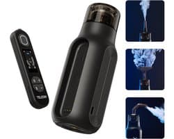 Telesin C40 Droogijs- & Rookmachine - Creëer de gaafste effecten - Inclusief afstandsbediening en opzetstukken - Fog/Dry Ice & Stoom modus - Oplaadbare 40W fog machine - Zwart