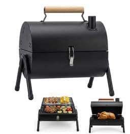 Draagbare Houtskool BBQ – Opvouwbare Barbecue met Deksel – 2-in-1 Grill & Bakplaat – Camping BBQ, Balkon BBQ, Tafel BBQ – Compacte BBQ Grill voor Tuin & Outdoor — thumbnail 1