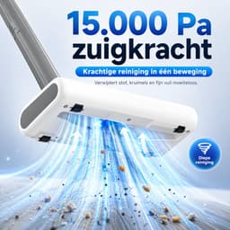 Draadloze steelstofzuiger - 15000 Pa - 4 in 1 - HEPA - 30 min - Incl. 2x HEPA-filter & 2x Dweilpads - Wit — thumbnail 4