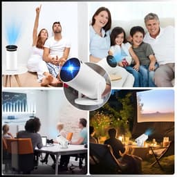 TIM® Draagbare beamer - Beamer - Projector - Mini Beamer - Wit - ‎ 17cm x 12cm x 13cm — thumbnail 5