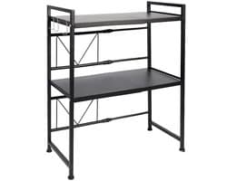 Magnetische Magnetron Standaard - Magnetron Plank - Keuken Organiseren - Verstelbare Breedte - 40-60 cm - Zwart
