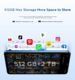 Smartphone DOOGEE Note 59 Pro+ 5G - 36 GB RAM - 512 GB ROM - 6,75 inch 120Hz - Android 15 - 6250 mAh - 50MP AI Camera - NFC, GPS - Zwart — thumbnail 2