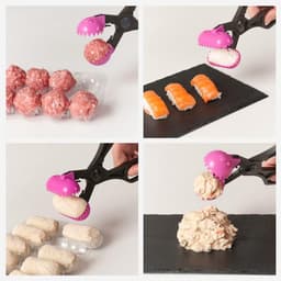 Keuken Gadget - Deegvormer Ballenmaker - Snel Kroketten Maken - 4 Verwisselbare Vormen - 1 Stuk - Paars — thumbnail 4