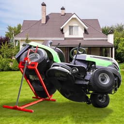 Grasmaaier Hefkrik - Onderhoudsplatform - Onderhoud Tuinmachines - Telescopisch Verstelbaar - 400 kg Capaciteit - Rood — thumbnail 3