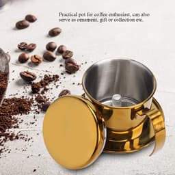Dailygoods- Koffiezetapparaat Draagbaar - Mini Percolator - RVS Koffiepot - Handheld Koffiecup - Koffiedruppel - Compact formaat — thumbnail 2
