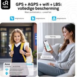 Ralio R5 Ultra 4G GPS Horloge Kind met simkaart – Videobellen – Dual Camera –- Android OS - Smartwatch Kinderen met 1,83"AMOLED Display – SOS-knop – Ruim geheugen van 2 GB + 16 GB – GPS Tracker – Voor Jongens en Meisjes — thumbnail 5