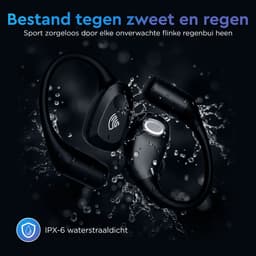 Golden Sound Open Ear oortjes - Sport oordopjes - Oortjes draadloos - Draadloze oordopjes - Audio - Hardlopen - 40 uur batterijduur - Bone Conduction - IPX6 Spatwaterdicht - Oortjes - Zwart — thumbnail 4