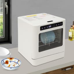 Tafelvaatspoeler - Mini vaatwasser - Servies Reinigen - UV Sterilisatie - 43 x 39 x 46 cm - Wit — thumbnail 4