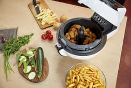 Olievrije Friteuse - Hetelucht Frituurpan - Gezond Koken - 9 Automatische Programma's - 1.2 kg Capaciteit - Zwart — thumbnail 4