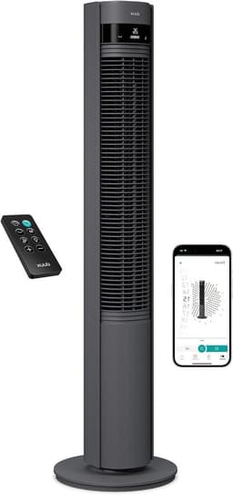 Torenventilator - Stille Ventilator - Ruimte Koelen - 26 Snelheden - 80° Oscillatie - Grijs — thumbnail 1