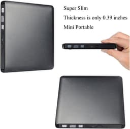 Externe DVD Speler - Schijf Brander - Media Afspelen - Snelle USB 3.0 - 2 MB Cache - Zwart — thumbnail 2