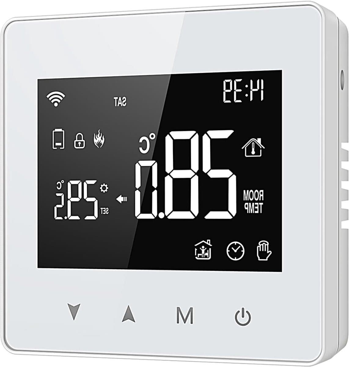 Slimme Thermostaat - Temperatuurregelaar - Verwarming Regelen - Wifi App Bediening - 86x86x28 mm - Wit — afbeelding 1