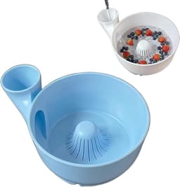 Draaiende Kom - Fruit en Groente - Keuken Hygiëne - 4-in-1 Ontwerp - Compact Formaat - Wit — thumbnail 4