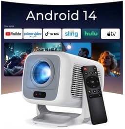 BIXc®- Slimme Beamer 1080P met 4K Ondersteuning - Projector met Wi-Fi 6/Bluetooth 5.4 - Ingebouwde Apps - Draagbaar — thumbnail 1