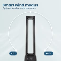 Auronic Torenventilator - Bladeless Model 2 in 1 - Luchtreiniger met HEPA-filter - Ventilator - 10 Standen - Afstandsbediening - 105 cm - Zwart — thumbnail 5