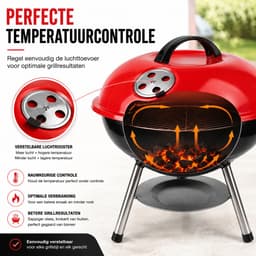 BBQ - compact - ø 35 x 45 cm - bol - Rood — thumbnail 2