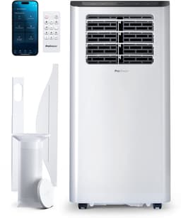 Pro Breeze Mobiele Airco – 12000 BTU - Extra Krachtig – 4-in-1 Luchtkoeling, Ontvochtiging, Ventilatie en Slaapmodus – Airco voor Slaapkamer, Woonkamer, Kantoor, Gym – Smart Home WiFi - 24-uurs Timer & Incl Raamafdichtingkit – Energieklasse A – Wit — thumbnail 1