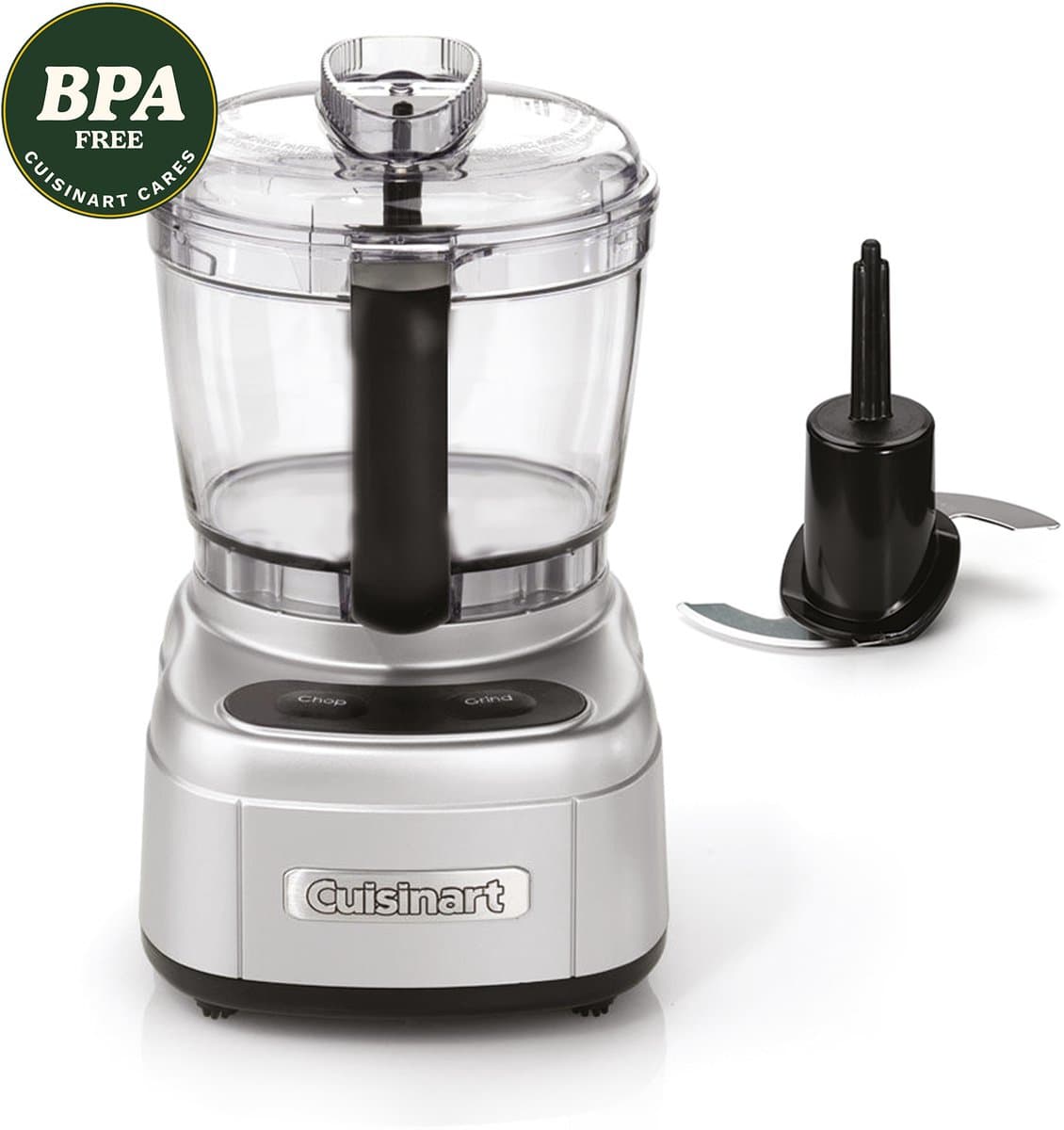 Cuisinart Keukenmachine - Compacte mini Mixer - Kakmolen met Pulsefunctie - Deksel met gaten voor toevoegingen - Zilver - 900ml — afbeelding 1