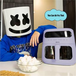 Digitale Airfryer - Heteluchtfriteuse Oven - Gezond Koken - TurboCrisp Technologie - 8 Liter Capaciteit - Lavendel — thumbnail 2