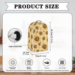 Keukenmachine Stofkap - Apparaat Cover - Keuken Schoon Houden - Met Bovenhandvat - 24 x 185 x 405 cm — thumbnail 3