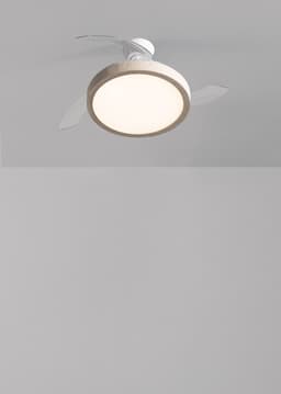 CREATE - Plafondventilator 40W stil met intrekbare bladen en LED-licht, verschillende maten - M - Met licht - Afstandsbediening - WIND CLEAR STUDIO — thumbnail 1