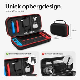 BOTC Case Geschikt voor Nintendo Switch - Beschermhoes - Opbergtas - Portal case - opbergcase - Draagbare Opbergtas Koffer - Zwart — thumbnail 2