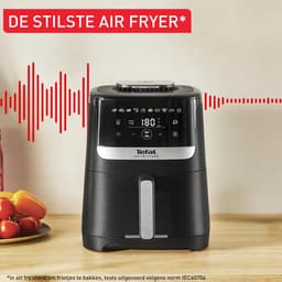 Stille Airfryer - Heteluchtfriteuse - Gezond Koken - Fluisterstille Werking - 5 Liter - Zwart — thumbnail 4