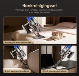 Elekiatech - Steelstofzuiger Draadloos - 65000Pa - 70 Min Gebruikstijd - 8-in-1 Filtersysteem - Blauw — thumbnail 2