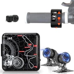 Motor Dashcam - Motorcamera Dubbele Lens - Veilige Ritten Registreren - Starlight Nachtzicht - 1080p HD - Wit — thumbnail 1