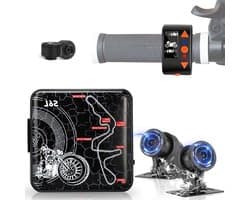 Motor Dashcam - Motorcamera Dubbele Lens - Veilige Ritten Registreren - Starlight Nachtzicht - 1080p HD - Wit