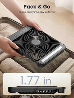 Campingventilator 20000mAh oplaadbaar - ultra dun - draagbaar - voor buiten gebruik — thumbnail 5