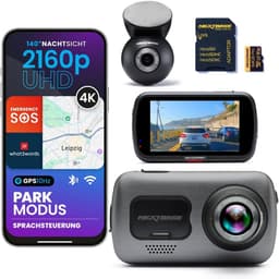 Dashcam Set - Auto Camera - Bewijs Bescherming - 4K UHD Stabilisatie - 64GB SD Kaart - Zwart — thumbnail 1