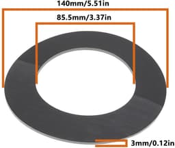 Dailygoods- Wrijvingsschijf 140 mm - 2 Stuks - Compatibel met Bondioli & Pavesi - Binnendiameter 85,5 mm - Dikte 3 mm - Geschikt voor Grasmaaier - Grasmaaieronderdeel — thumbnail 3