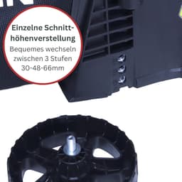 Grasmaaier met Aandrijving - Loopmaaier Gazon - Gazon Onderhoud - Krachtige 4pk Motor - 39 cm Maaibreedte - Zwart — thumbnail 4