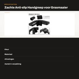 Dailygoods- Handgreep Zacht Antislip - Universele Handgreep - Dempende Grip - Kunststof - Diameter 26 mm - Voor Grasmaaier/Bosmaaier - Tuingreep — thumbnail 3