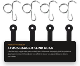 Dailygoods- Grasklep 4x Vergrendeling - 4x Haak - Vervanging voor Husqvarna - Onderdeelnummer 532160793 - Geschikt voor 42"/46" Dekken - Compatibel met Diverse Modellen — thumbnail 1