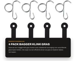 Dailygoods- Grasklep 4x Vergrendeling - 4x Haak - Vervanging voor Husqvarna - Onderdeelnummer 532160793 - Geschikt voor 42"/46" Dekken - Compatibel met Diverse Modellen