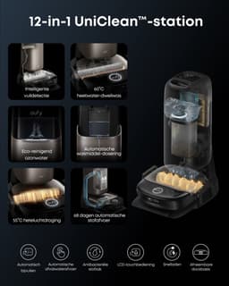 eufy S2 Nieuw 2026 Stofzuiger- en Dweilrobot HydroJet - 30kPa AeroTurbo™ 2.0-Zuigkracht - Vloerreinigingssysteem 2.0 - EcoClean™ Elektrolyse - Randreiniging - Haarvrije DuoSpiral™ Borstels - 12-in-1 UniClean™ Station — thumbnail 5