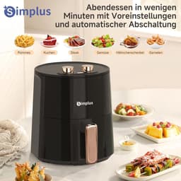 Airfryer - Hete Lucht Friteuse - Gezond Frituren - 360° Luchtcirculatie - 4 Liter - Zwart — thumbnail 3