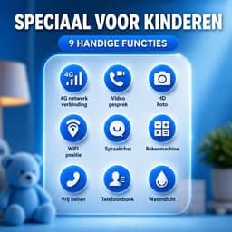 Kinder Smartwatch met GPS & Telefoonfunctie – Veiligheidshorloge voor Kinderen met Camera, SOS-Knop & Locatietracking – Ouderlijk Toezicht – Groen/Wit — thumbnail 4