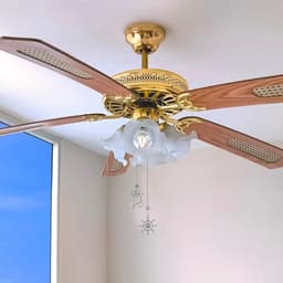 Trekketting Ventilator - Lamp Ketting - Plafond Verfraaien - Decoratieve Hanger - 31 cm - Zilver — thumbnail 1