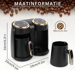 HEZIVO® Koffiezetapparaat met Thermoskan - Filterkoffie - Turks Koffie Apparaat - 600 W — thumbnail 4