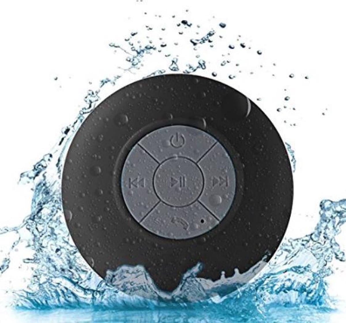 WiseGoods - Premium Waterproof Bluetooth Speaker Met Zuignap - Badkamer & Douche Speaker - Zwart — afbeelding 1