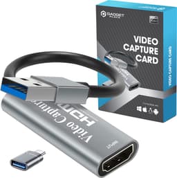HDMI Capture Card Incl. USB-C Adapter - Video/Game Capture - HDMI naar USB - 1080P HD - Cam link - Video grabber - Streamen — thumbnail 1