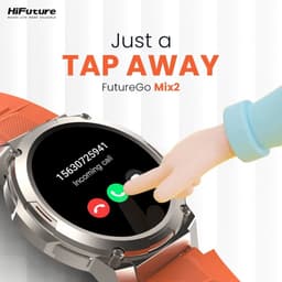 HiFuture FutureGo MIX2 Smartwatch - Horloge Heren & Dames - HD AMOLED Touchscreen - Bluetooth 5.3 - Hartslagmeter - Stappenteller - Slaapmonitor - Waterdicht - Compatibel met Apple iOS- en Android-apparaten - Kleur: Solace Grijs — thumbnail 2