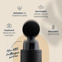 Bellies Family – Massage gun PRO – Samengesteld door MSc. Fysio – Incl. App – 12 Snelheidsstanden – Diepe Spierstimulatie (12mm) – Met Druksensor & LCD Touchscreen – Stil & Krachtig — thumbnail 4